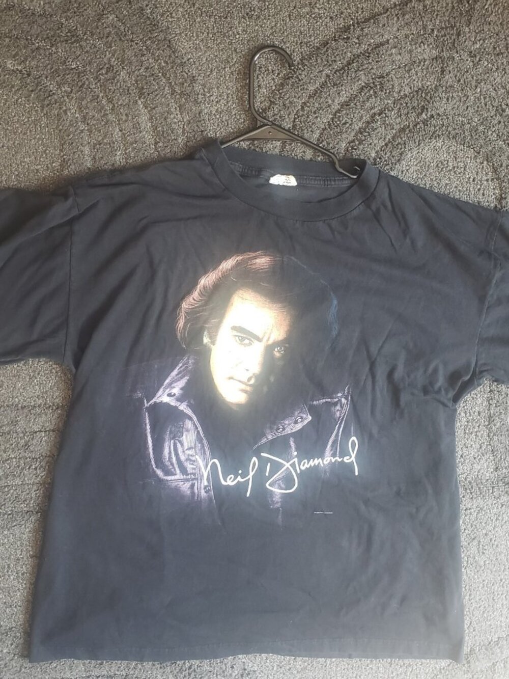 Vintage Neil Diamond  1996 US Tour T-Shirt Size XXL Black  Band Concert Tee